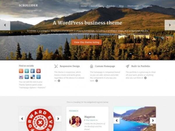 Szablon Woothemes Scrollider Woocommerce Themes