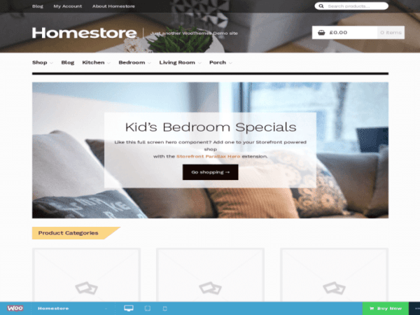 Szablon Homestore Storefront WooCommerce