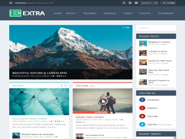 Szablon Extra Elegant Themes | Sklep z dodatkami premium WP Allkeystore.pl