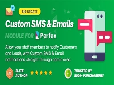 Perfex CRM Custom SMS & Email Notifications Perfex CRM Custom SMS & Email Notifications | Sklep z dodatkami premium WP Allkeystore.pl