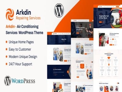 Arkdin - Air Conditioning Services WordPress Theme | Sklep z dodatkami premium WP Allkeystore.pl